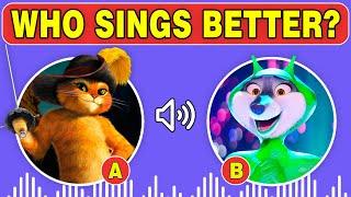 Guess The SONG of Character / Netflix Puss in Boots Quiz, Sing 2, Madagascar 3