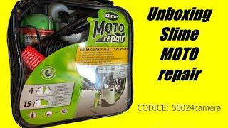 Unboxing kit riparazione e COMPRESSORE SLIME MOTO REPAIR codice50024