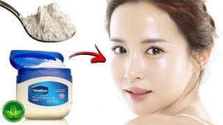 Japanese skin care with Vaseline and cornstarch! Gorgeous face mask!