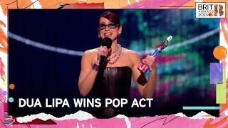 Dua Lipa Wins Pop Act | The BRIT Awards 2024