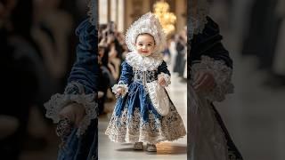 17th Century Dutch Aristocrat Baby Fashion Show #KidsFashion#RunwayShow #AIArt #YouTubeShorts#베이비패션쇼