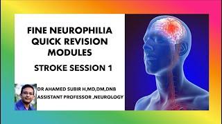 STROKE MCQS#FINE NEUROPHILIA  QUICK REVISION SERIES -STROKE MODULE 1 # FOR NEET NEUROLOGY ASPIRANTS#