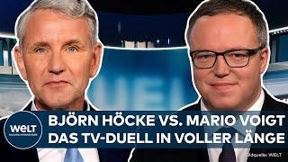 TV-DUELL: Björn Höcke (AfD) tritt gegen Mario Voigt (CDU) an – Der Schlagabtausch in voller Länge