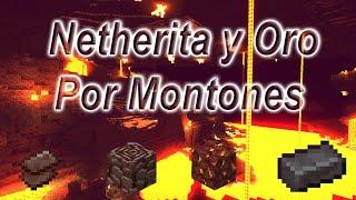  Como conseguir Netherita y Oro por montones/ Mi método para Minar en el Nether/ Minecraft 1.18.1