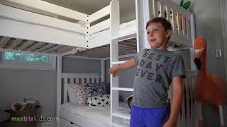 Sterling's Room Makeover with a Triple Corner Bunk Bed by Maxtrix Kids