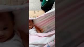 Baby Enjoying Cradle Sheet