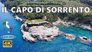 CAPE OF SORRENTO - ROMAN VILLA 1st CENTURY A.D. - BAGNI DELLA REGINA GIOVANNA - 4K DRONE VIDEO