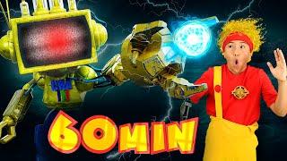 Robot Cha-Cha, Robot Chicky & Robot Boom-Boom with Mini DB Mega Compilation | D Billions Kids Songs