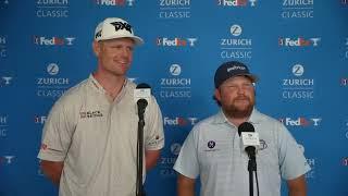 Zac Blair and Patrick Fishburn Saturday Flash Interview 2024 Zurich Classic of New Orleans