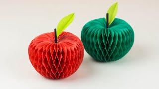 DIY Paper Apple | 3D Paper Apple | Paper Crafts For School | Paper Craft | Easy Kids Craft Ideas 