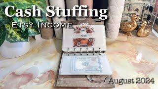 CASH STUFFING ETSY INCOME | AUGUST 2024 | #cashenvelopesystem  #cashbudgeting  #howtosavemoney