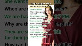  Simple English Q&A | Practice English | #shorts