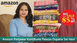 Amazon Festive Special Kurti/Kurta Palazzo Dupatta Set Haul | Ranjana R