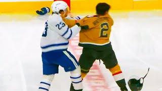 Zach Whitecloud Matthew Knies Fight | Vegas Golden Knights v Toronto Maple Leafs 2025 NHL Highlights