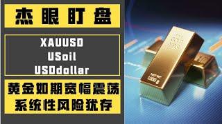 杰眼盯盘——黄金如期宽幅震荡，系统性风险犹存，XAUUSD