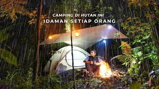 Camping Di Hutan Ini Idaman Setiap Orang | Ditemani Rintik Hujan Sepanjang Malam