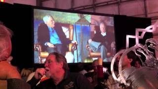 Ted Turner and T. Boone Pickens at the Park Cities Quail Banquet in Dallas