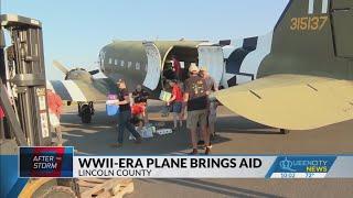 WWII plane delivers supplies for Western N.C. hurricane victims