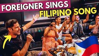 FOREIGNER sings FILIPINO SONG on first KTV experience in the PHILIPPINES