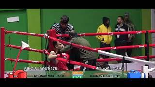 gaurav bhist फ्रॉम उत्तराखंड (utk) vs rounak Mishra (bih) National boxing championship 