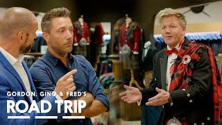 Trio Tries True Scottish Attire - Gino Finds Beaver! | Gordon, Gino and Fred's Road Trip