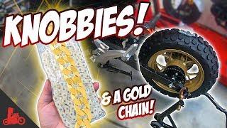 KNOBBY Tires Installed! - (Blockhead Bike Build S1 Ep6)