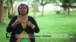 PELAGIE MUHORAKEYE expressing a message in Rwandan Sign Language. #MYVOTECOUNTS