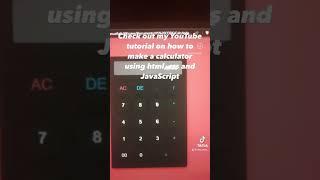 Let’s build a calculator #coding #webdevelopment #htmlcss #javascript #html #code #css #tutorial