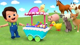 Baby Learn ANIMAL Names Ice-Cream COLORS Fun Play Ground CHILDREN Nursery Rhymes for KIDS