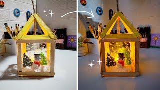 Diy Christmas craft for school decoration/diy snowman lantern/diy Christmas tree