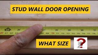 How to set the door opening size in timber stud walls.