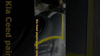 Kia Ceed painting rear wing applying base. Part5 #shorts