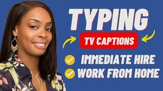 FAST-HIRE ONLINE TYPING JOBS | Create Captions from Home + Bonus Remote Jobs | Work at Home 2024