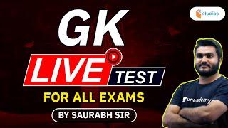 GK Live Test | For All Exams | By Saurabh Sir