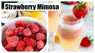 Strawberry Mimosas // How to make a mimosa