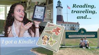 I got a KINDLE, left home, and read lots of books!!! (a cozy summer vlog)