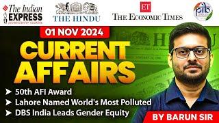 "01 November 2024 | Daily Current Affairs for BPSC & Bihar Exams | Insights by Barun Sir"