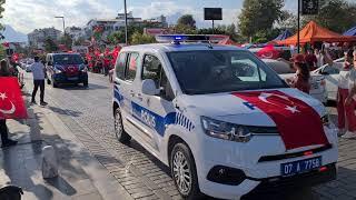 Antalya Konyaaltı ilçesi Polis & Jandarma korteji ( yoğun siren sesi içerir )