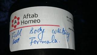 Full Body Whitening Formula Aftab Homeo Tips 03057203443