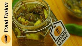 Instant green chili and garlic pickle recipe by Food Fusion