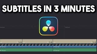 DaVinci Resolve Subtitle Tutorial in 3 minutes I Beginner Friendly