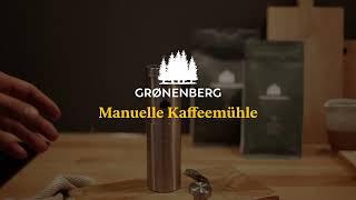 Grønenberg Kaffeemühle | Manuelle Kaffeemühle aus Edelstahl | Stufenlos einstellbare Handkaffeemühle