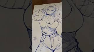 Drawing Android 18 [ Dragon Ball Z ] #shorts