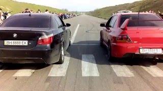 Evo 9 vs Bmw 530 Disel roll on