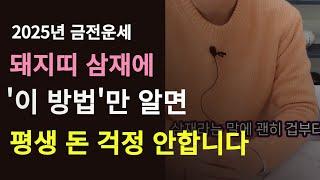 돼지띠 2025년 큰 돈 만집니다! 삼재에 이거 꼭 집에 놓으세요!! 금전운 크게 터져서 돈복 쏟아집니다. 돼지띠 금전운세 95년생 83년생 71년생 59년생 돼지띠 운세