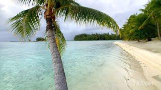 Walking Tour | Stormy Sights & Vibes | Motu Tane Island | Bora Bora, French Polynesia  | 4K Travel