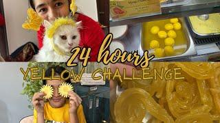 Eating only yellow colour food for 24 hours  || food ‍️|| Day 85/100