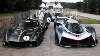 SUPERCARS STRUGGLING to get TRACTION in heavy rain at GOODWOOD FESTIVAL OF SPEED 2024!