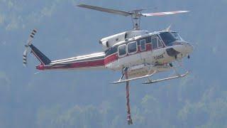 Bell 212 Helicopter Takeoff