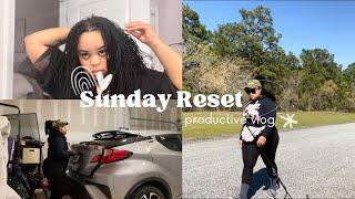 Sunday Reset | Walking + Grocery Shopping + Deep clean with me